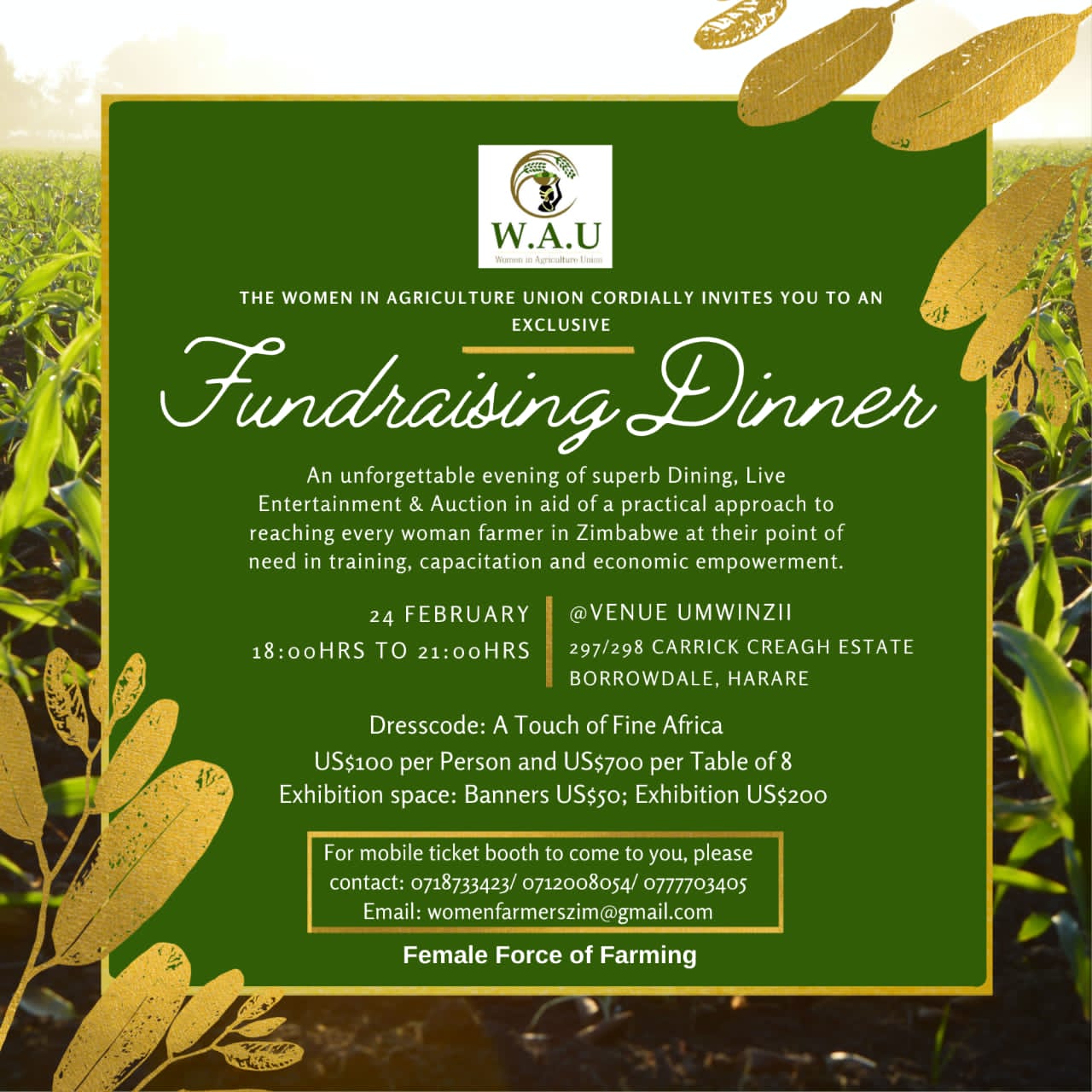 W.A.U Fundraising Dinner